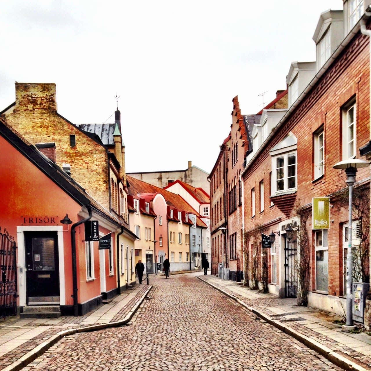 Cobbled Streetsof Lund Sweden Wallpaper