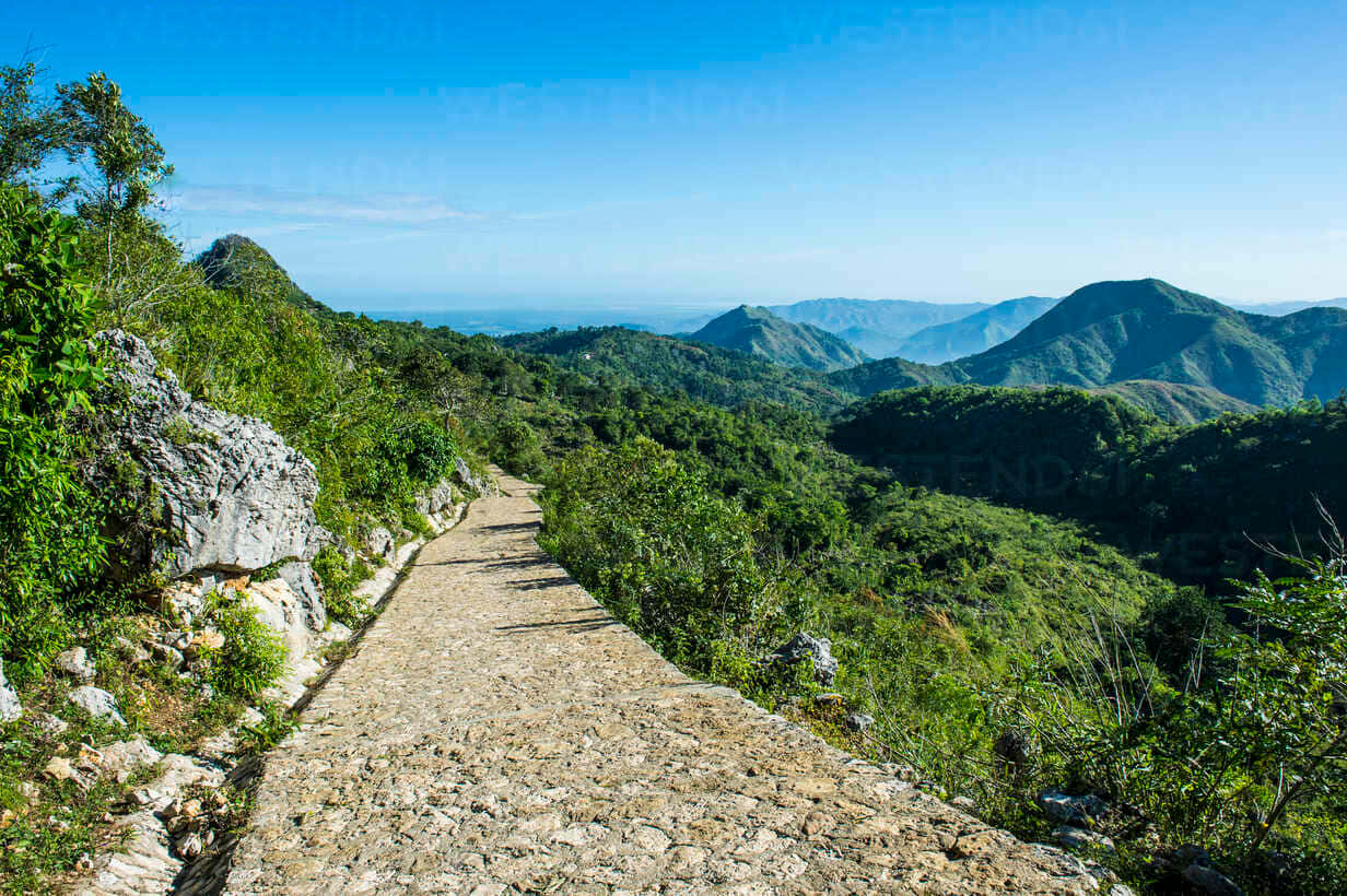 Cobblestone Road At Citadelle Laferriere Wallpaper