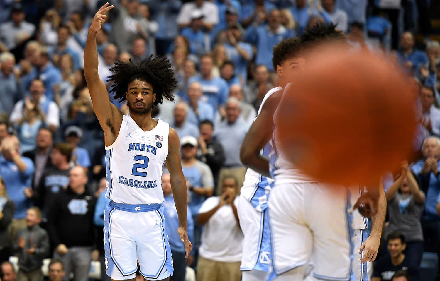 Coby White Celebration Basketball Game Wallpaper