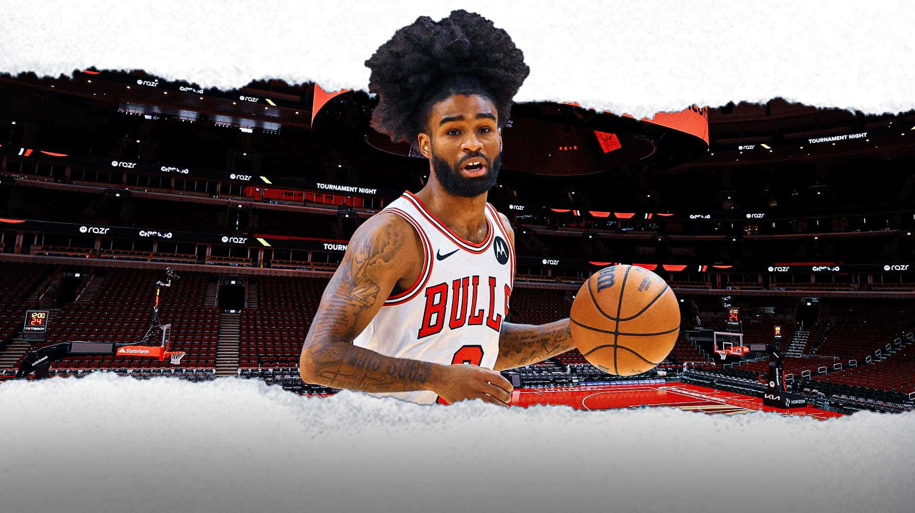 Coby White Chicago Bulls Arena Wallpaper