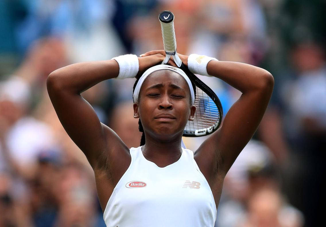 Coco Gauff Closed Eyes Wallpaper