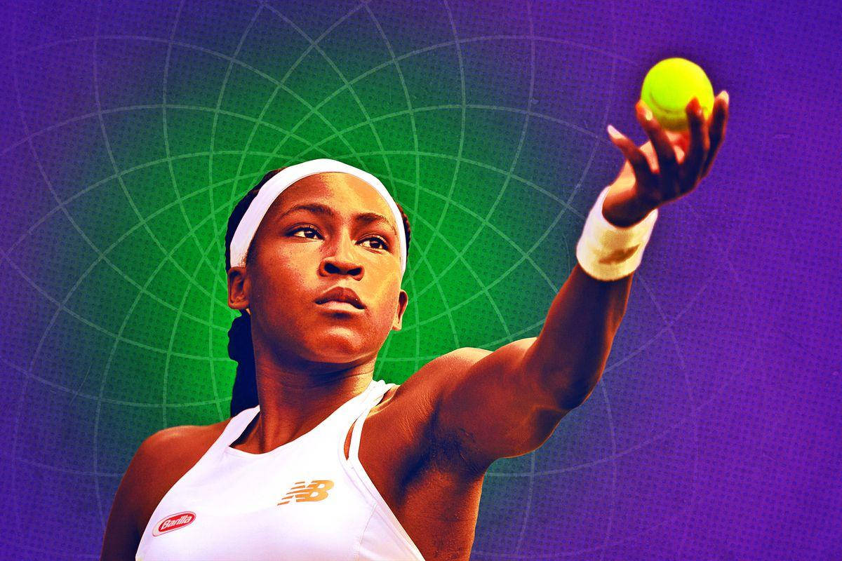 Coco Gauff Stylized Poster Wallpaper