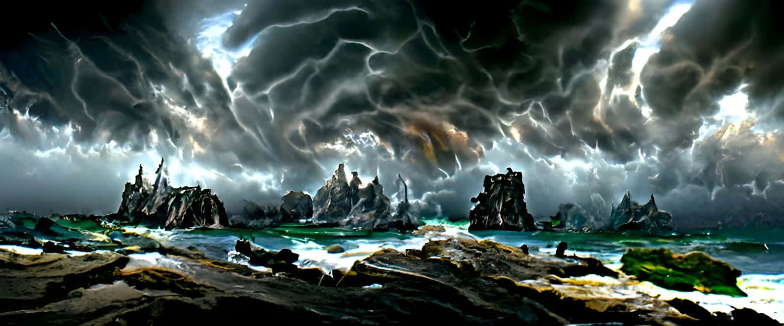 Coherent Rainstorm Clouds Wallpaper