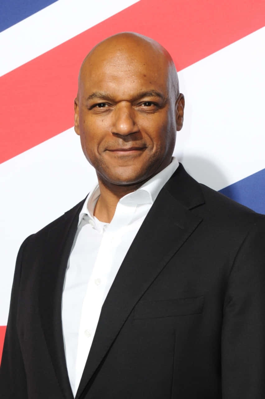 Colin Salmon Red White Blue Backdrop Wallpaper