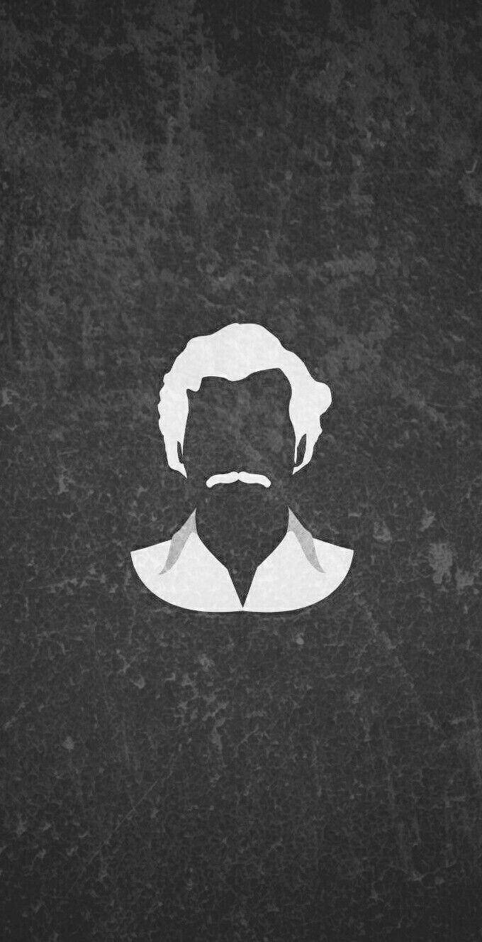 Colombian Drug Lord Pablo Escobar In Minimalist Art Wallpaper