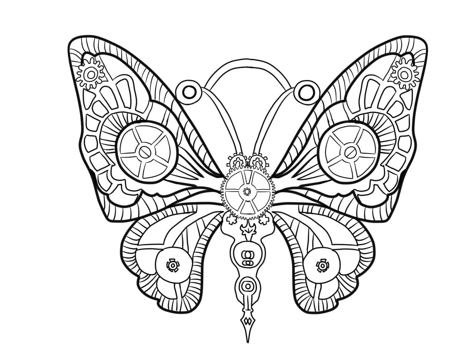 Color A Magical Butterfly Wallpaper