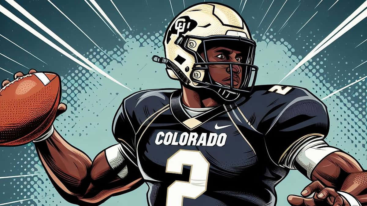 Colorado Buffaloes Football Player Illustration Wallpaper