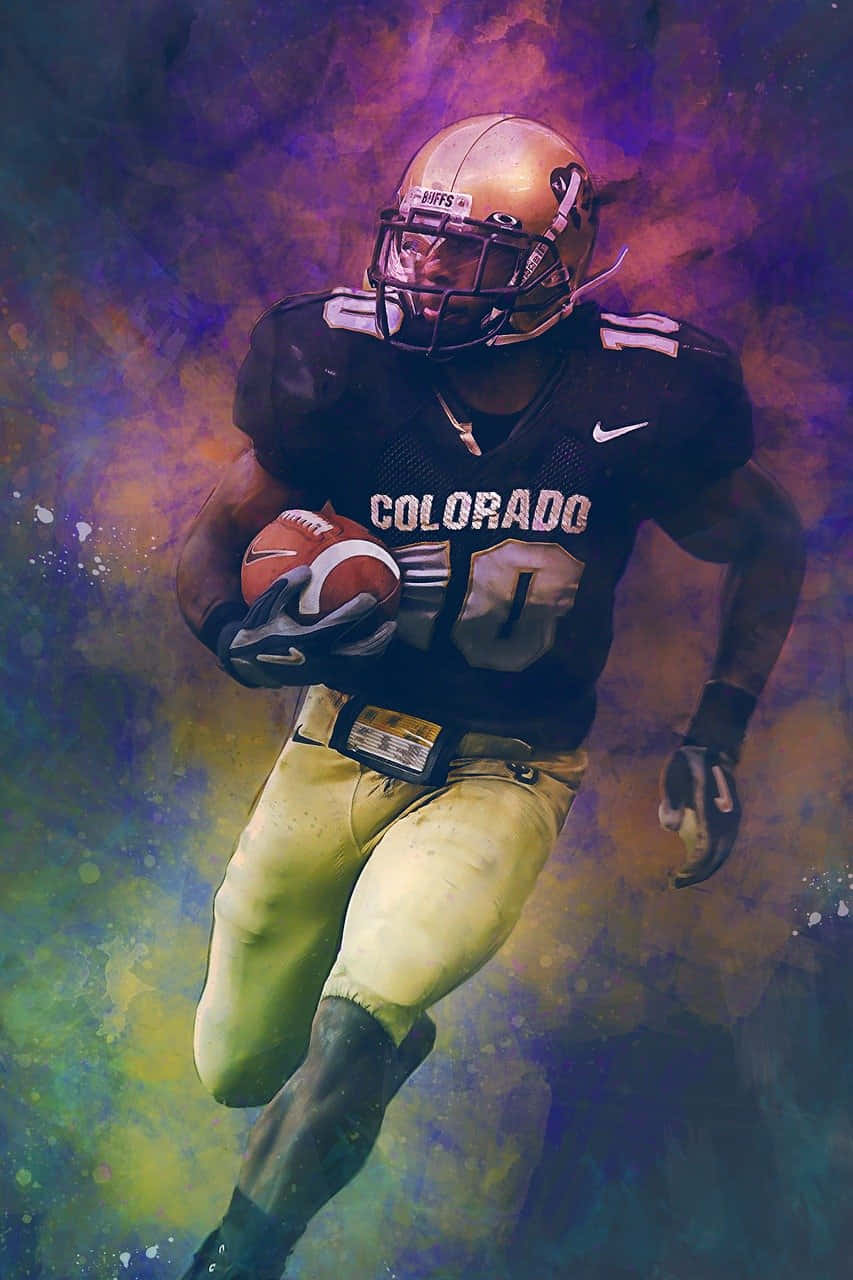 Colorado Buffaloes Football Playerin Action Wallpaper