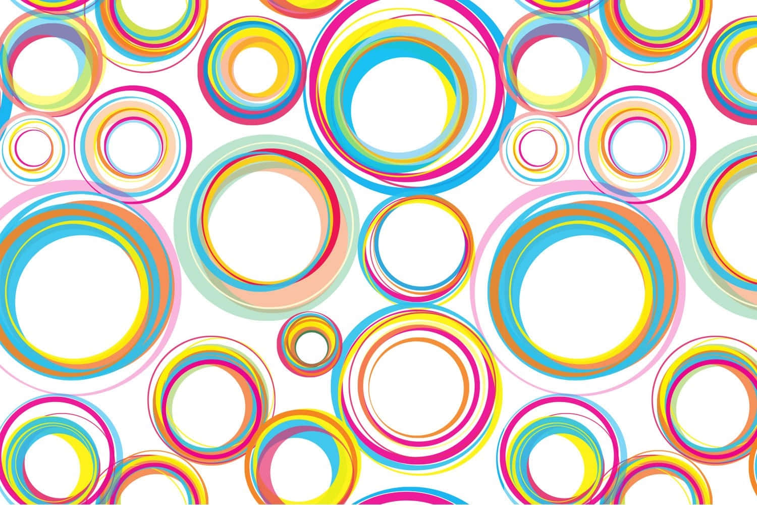 Colorful Abstract Circles Background Wallpaper