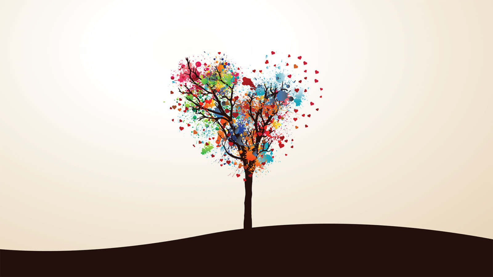 Colorful Abstract Tree Artwork Wallpaper