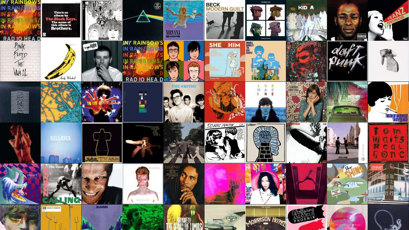 Colorful Album Cover Of Music Artist Wallpaper