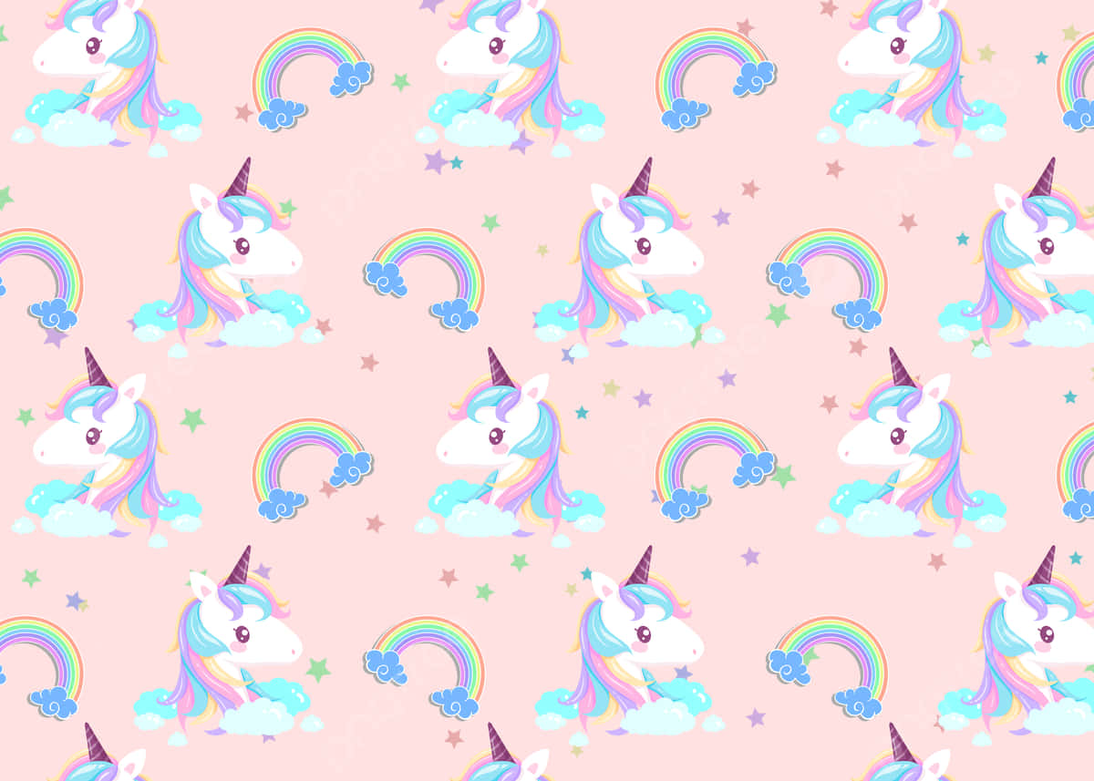 Colorful And Magical Pastel Unicorn Wallpaper