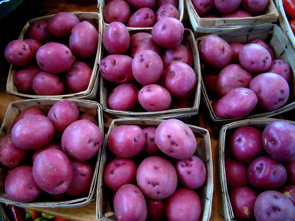 Colorful And Nutritious Purple Potatoes Wallpaper