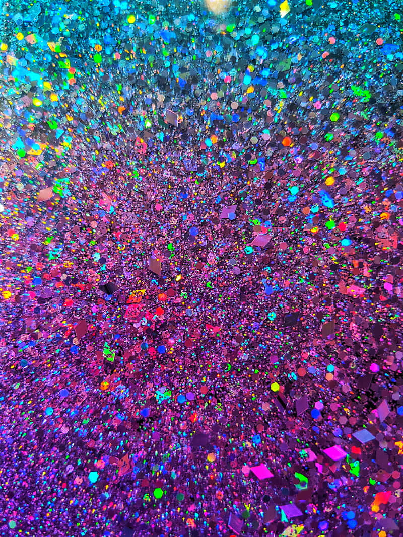 Colorful And Sparkly - Rainbow Glitter Wallpaper