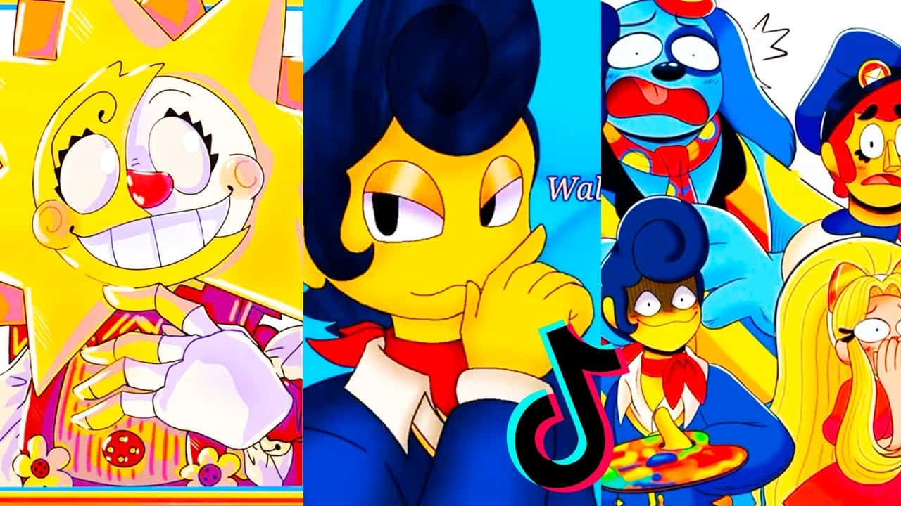 Colorful_ Animated_ Characters_ Collage Wallpaper