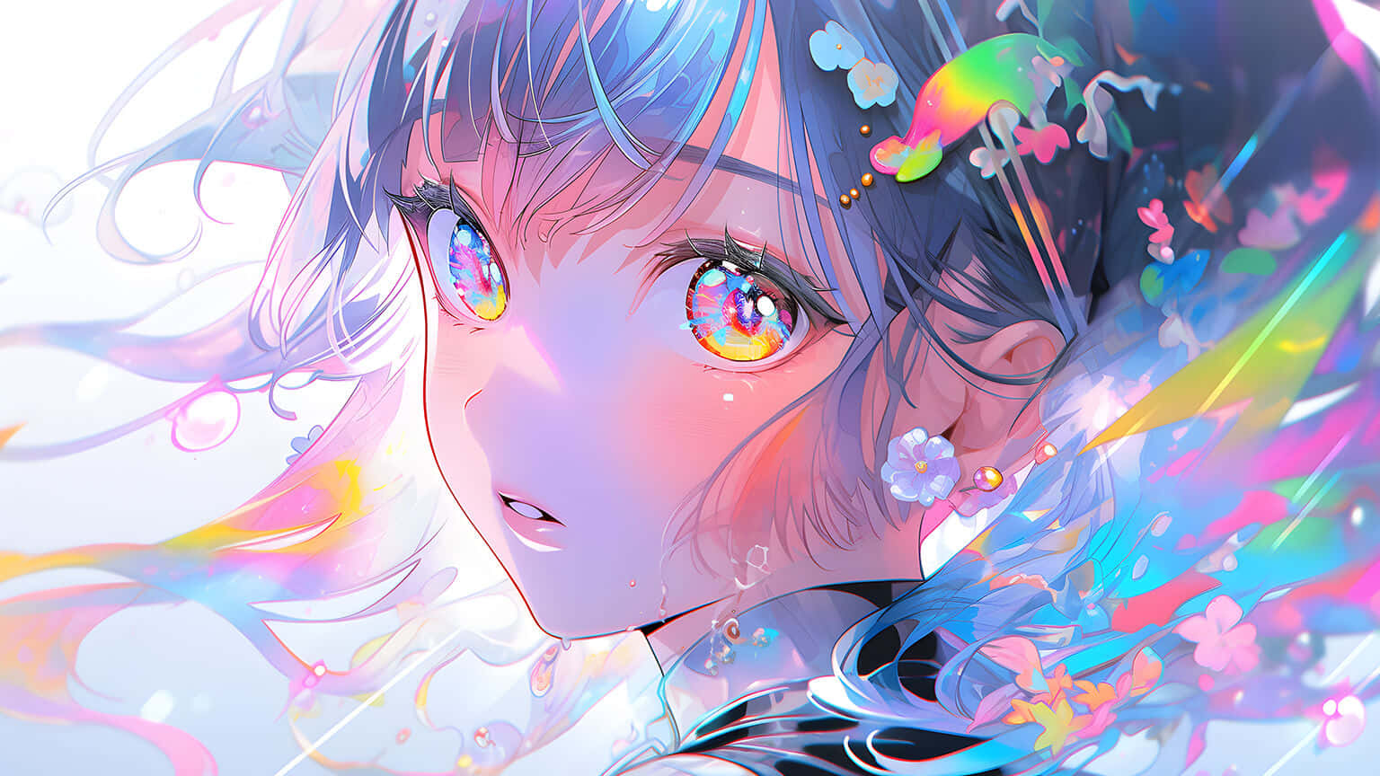 Colorful Anime Eyes Artwork Wallpaper