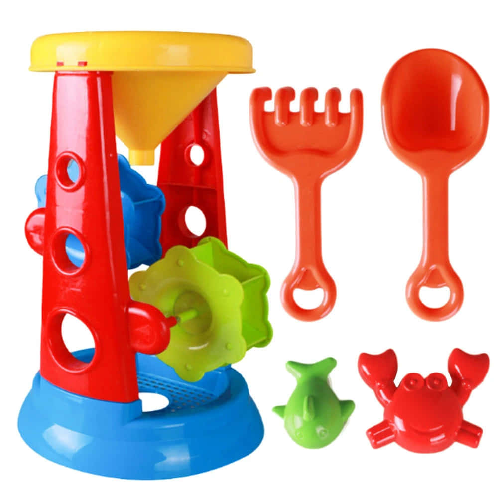 Colorful Beach Toys And Accessories Wallpaper