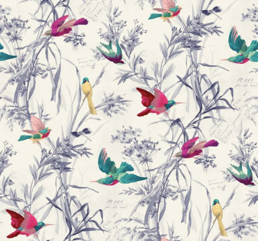 Colorful_ Birds_ Pattern_ Wallpaper Wallpaper