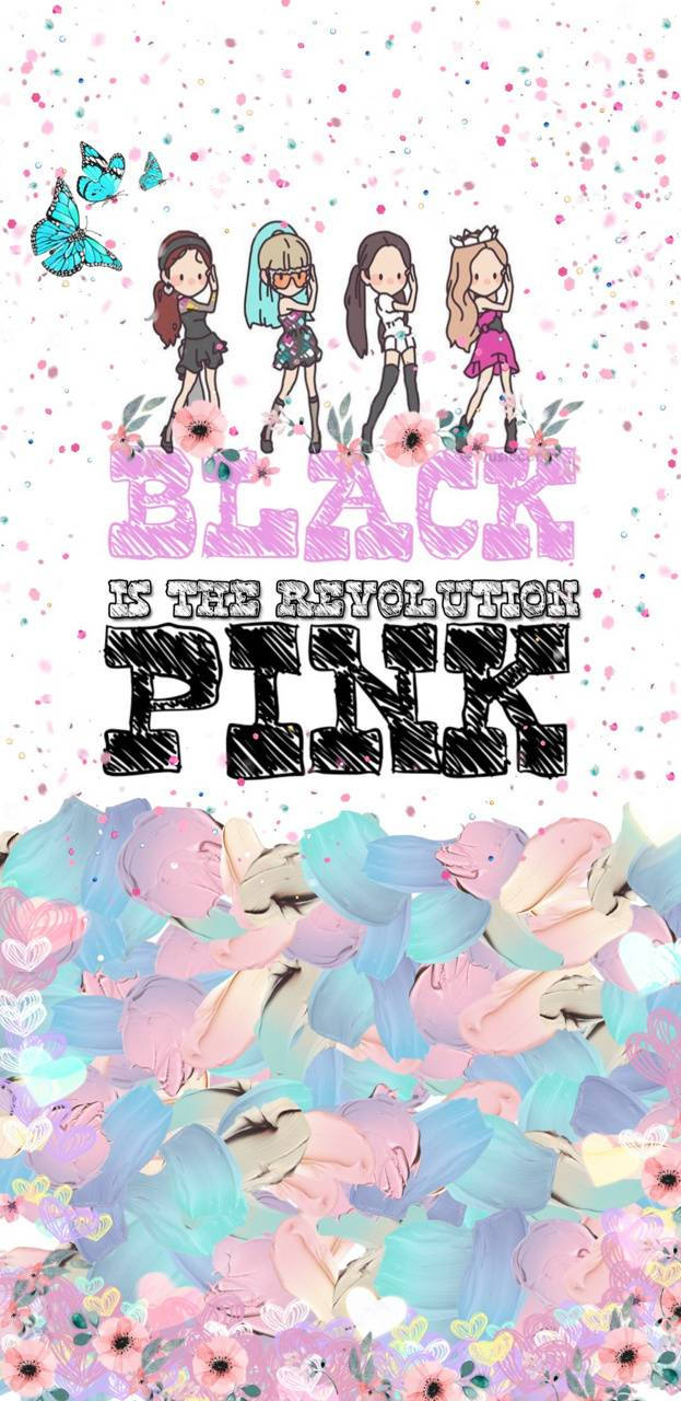 Colorful Blackpink Anime Sketch Wallpaper