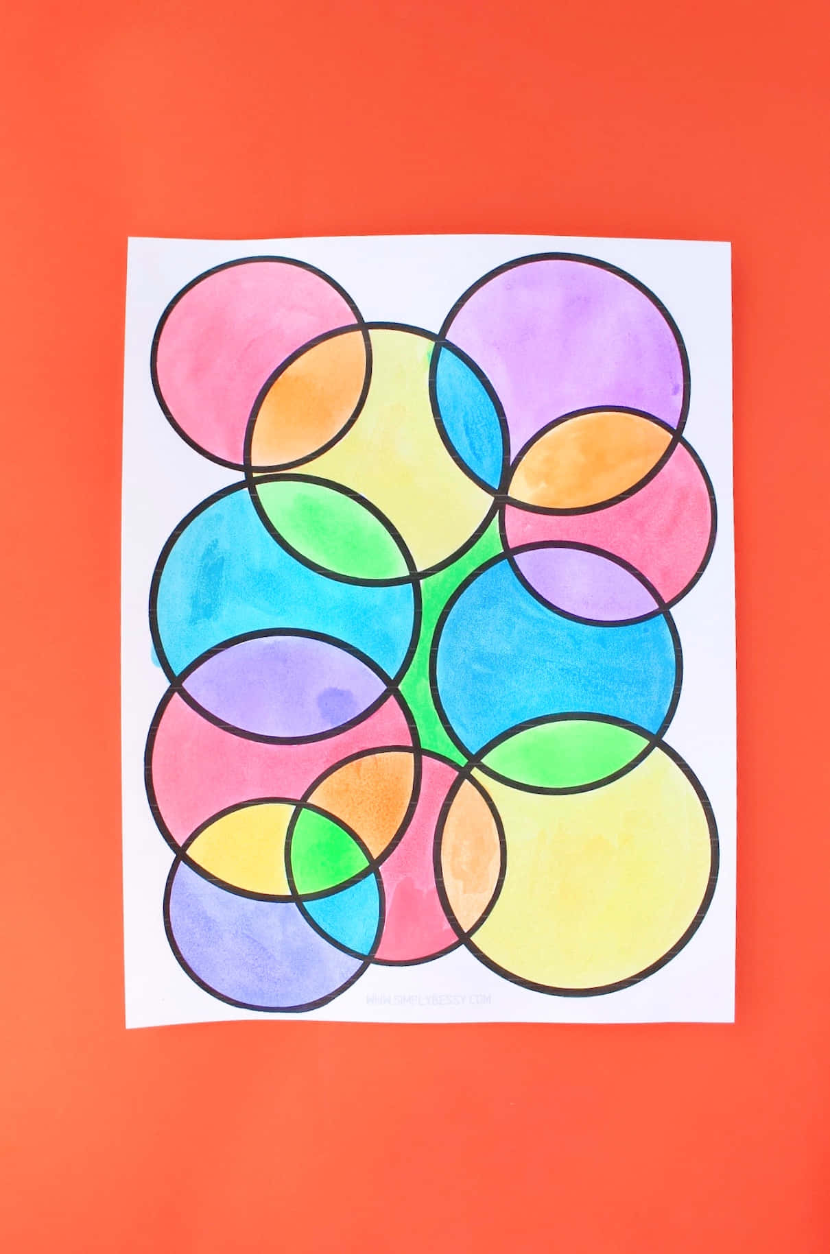 Colorful Circle Overlap Art Wallpaper