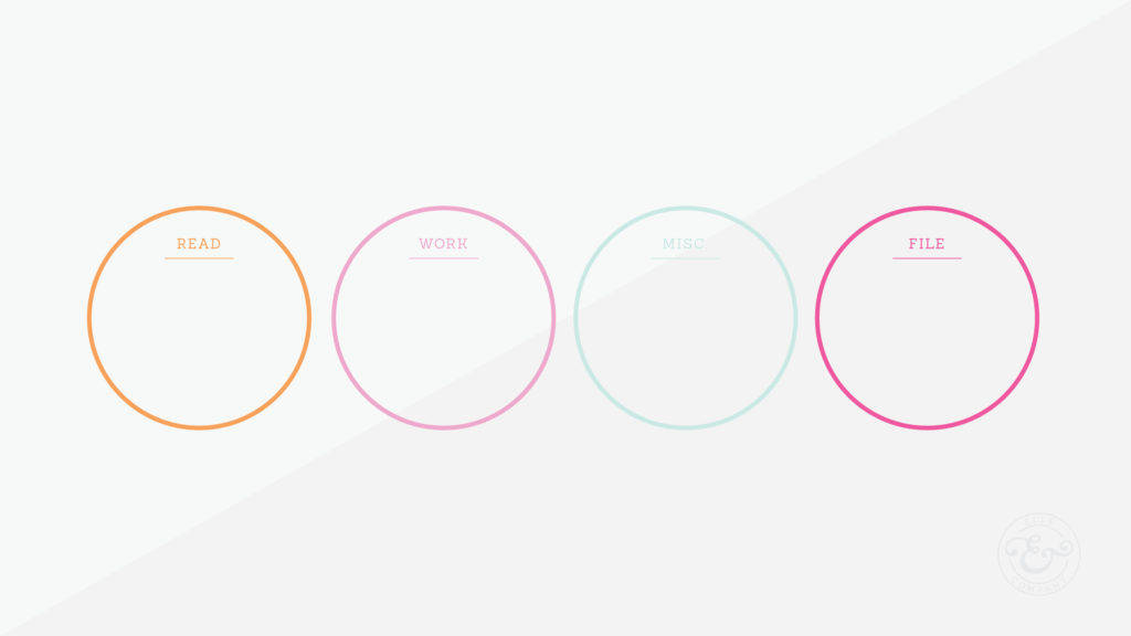 Colorful Circles Desktop Organizer Wallpaper