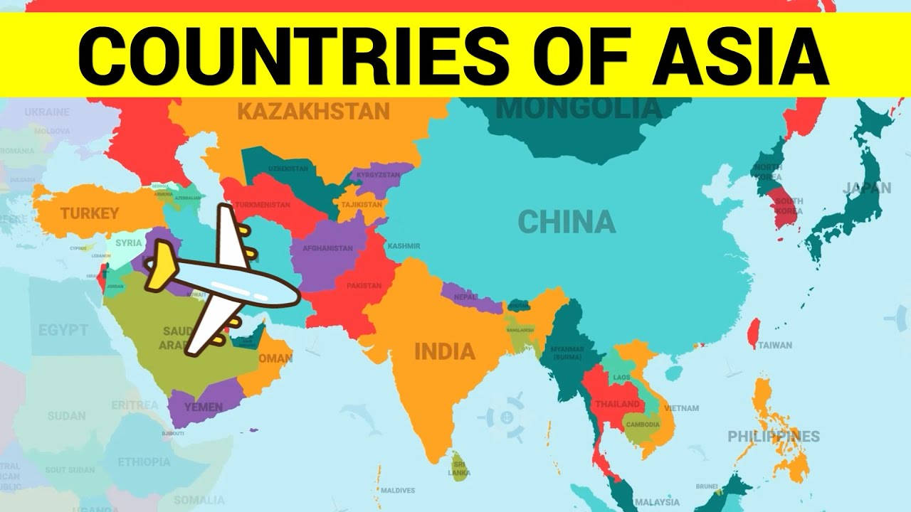 Colorful Countries Of Asia Wallpaper