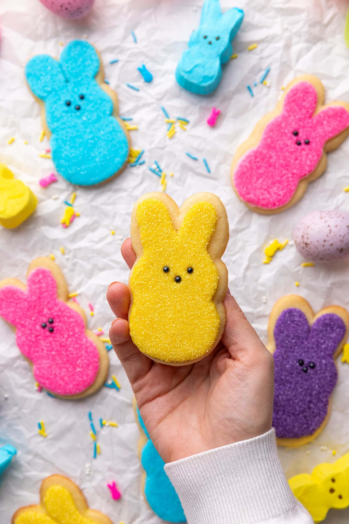 Colorful Easter Peeps Cookies Wallpaper