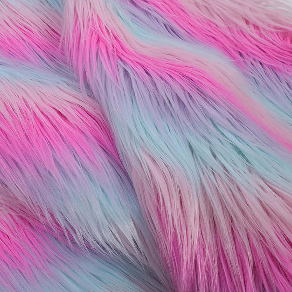 Colorful Faux Fur Texture Wallpaper