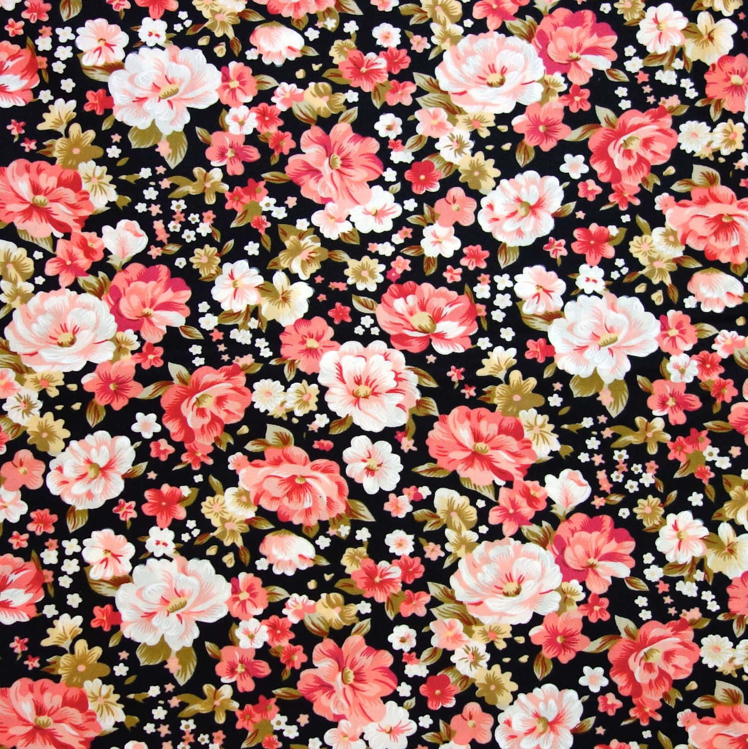 Colorful Floral Print Wallpaper Wallpaper