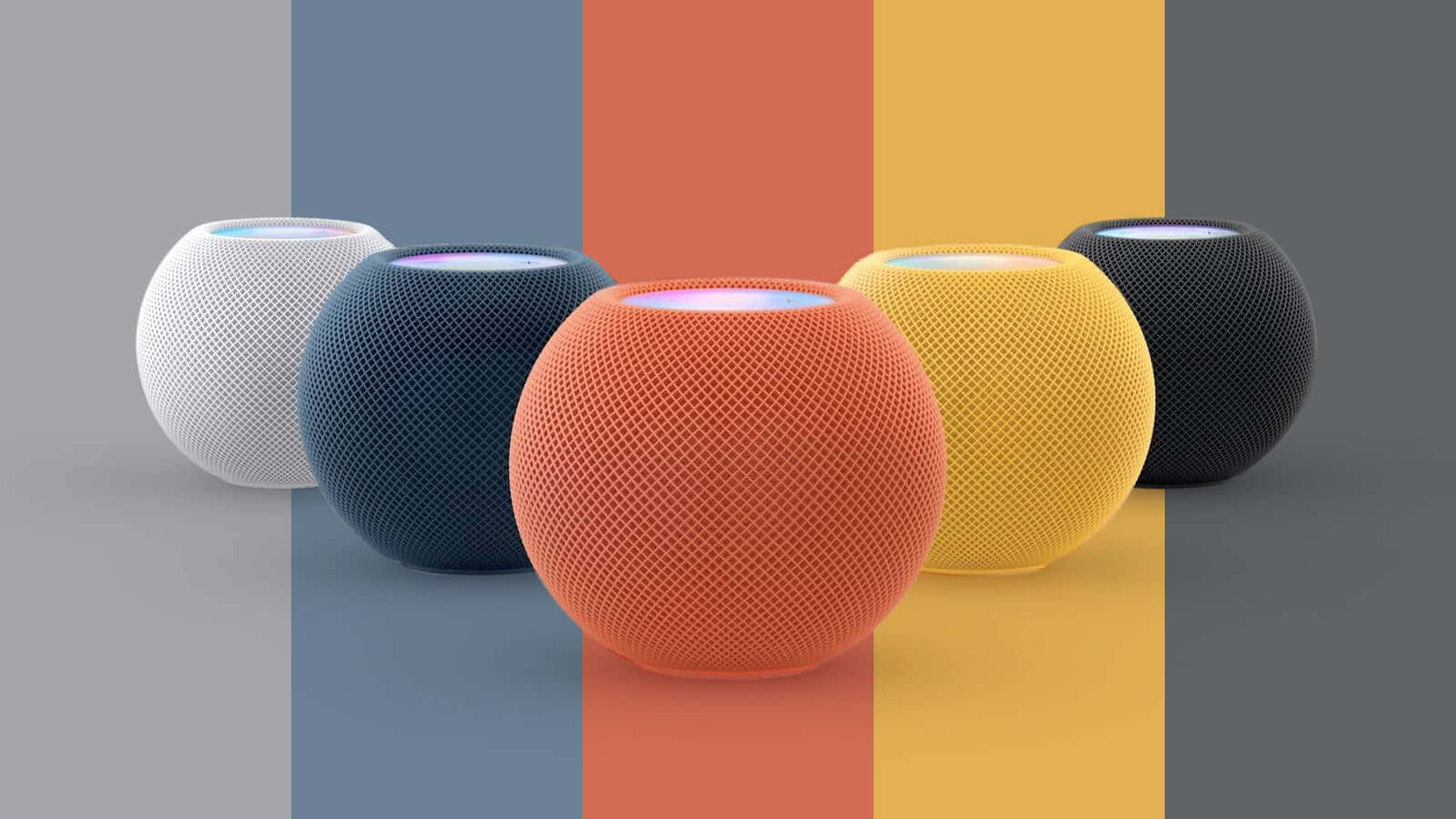 Colorful Home Pod Mini Lineup Wallpaper