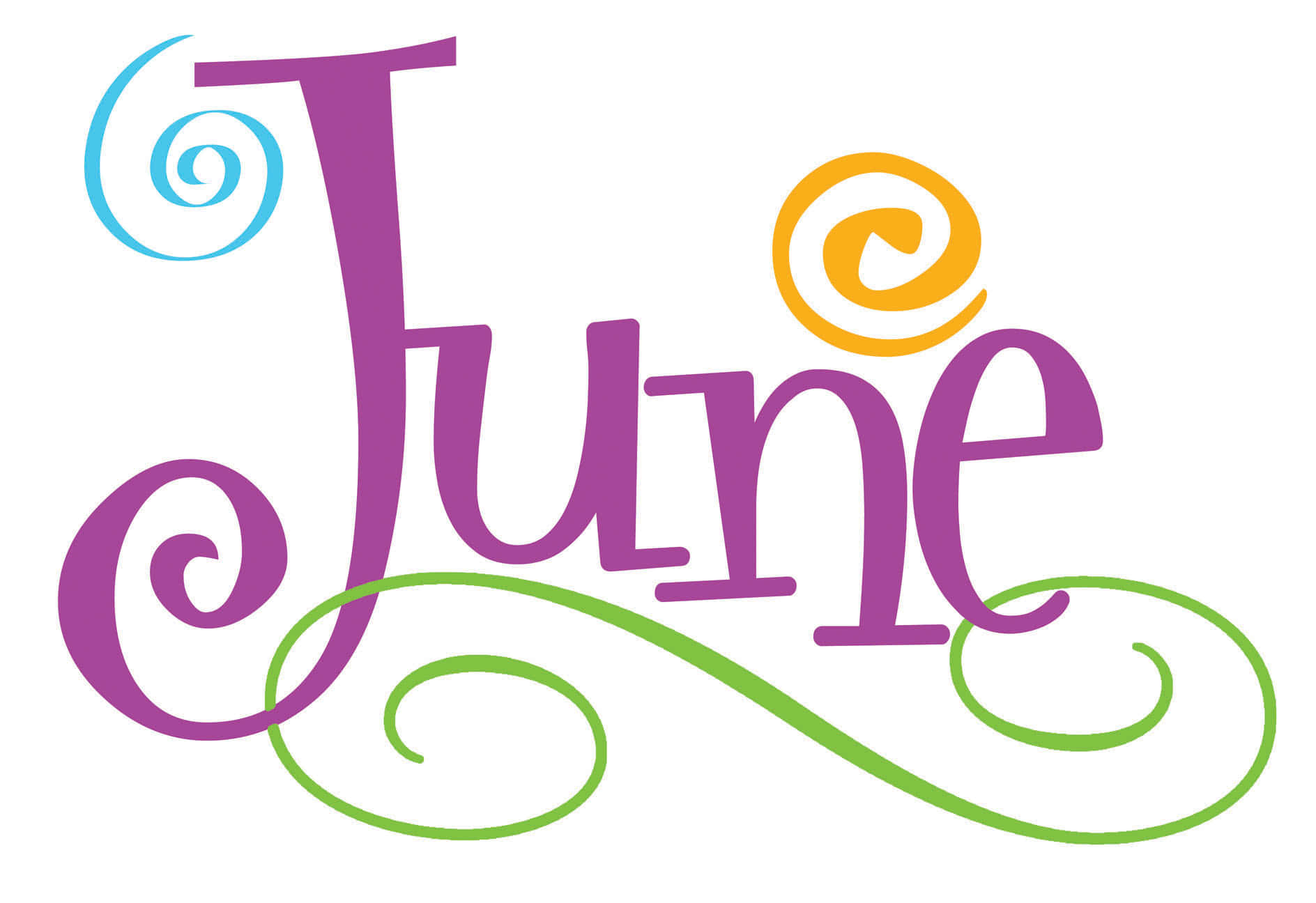 Colorful_ June_ Text_ Design Wallpaper