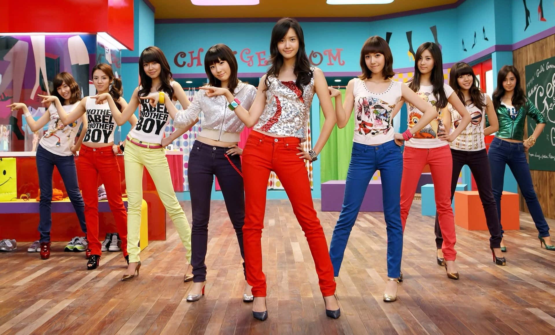 Colorful_ K Pop_ Group_ Pose Wallpaper