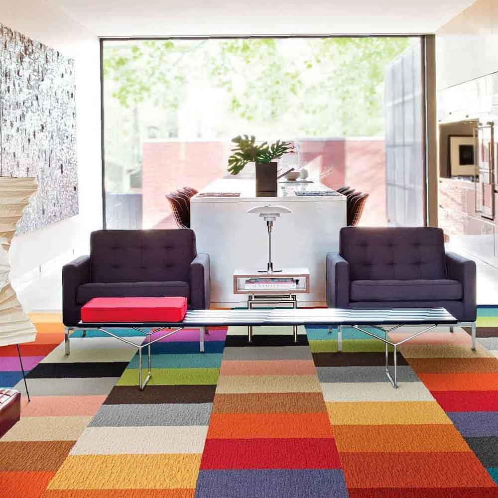 Colorful_ Modern_ Living_ Room_ Carpet_ Texture Wallpaper