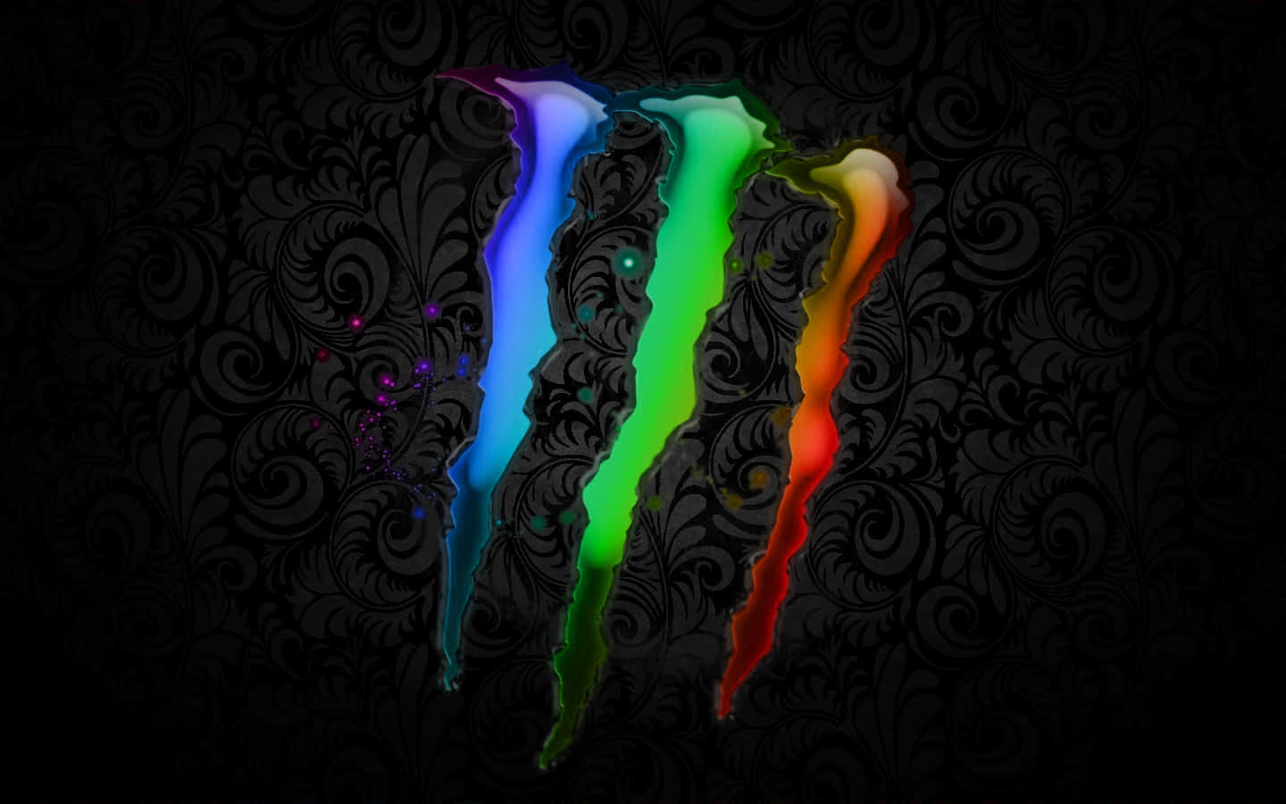 Colorful Monster Energy Claw Marks Wallpaper Wallpaper