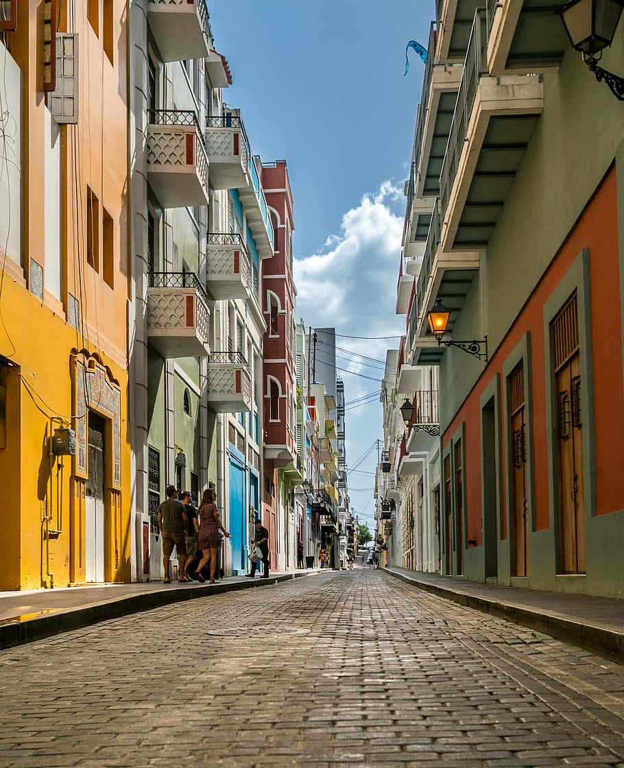 Colorful_ Old_ San_ Juan_ Street_ Puerto_ Rico Wallpaper