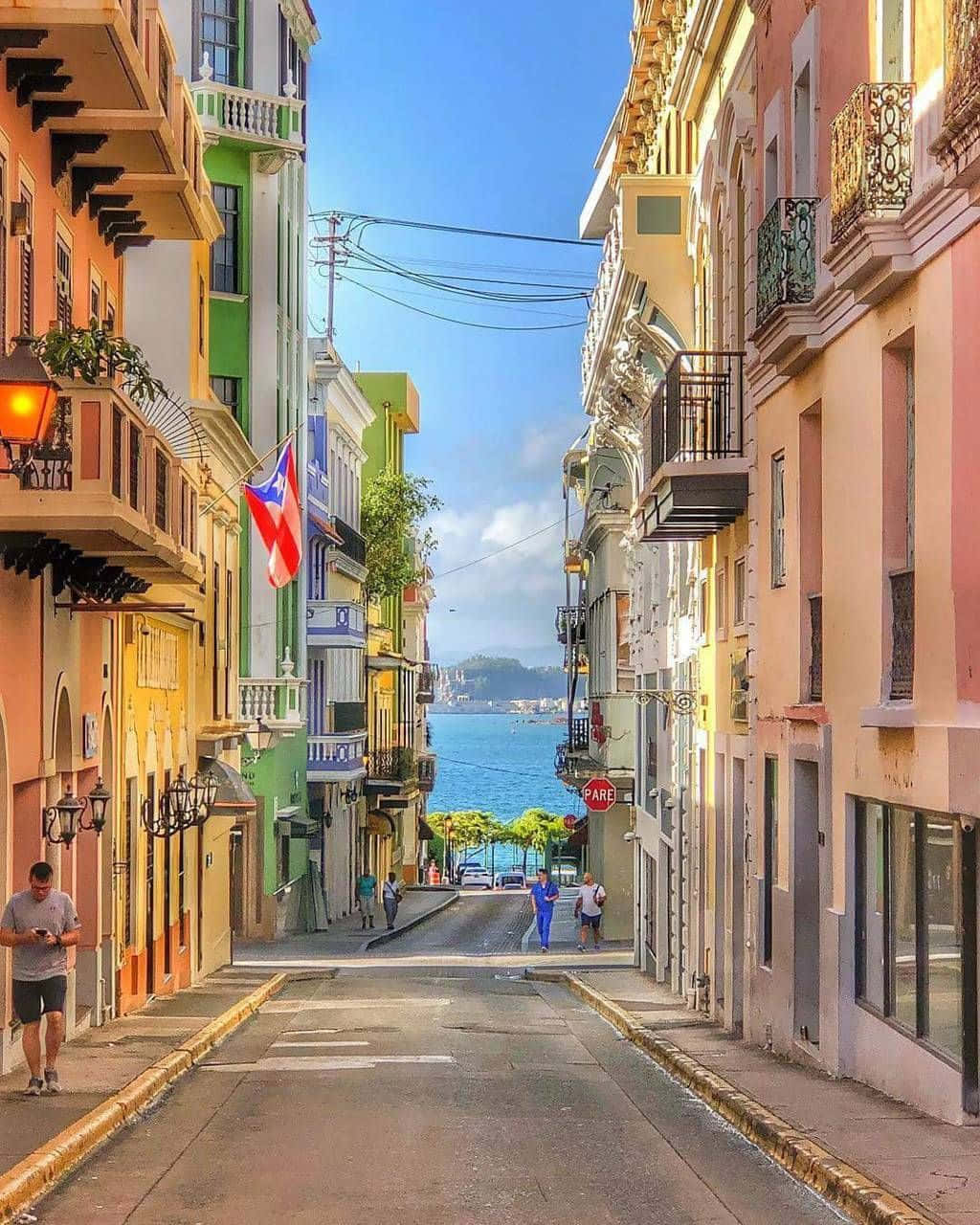 Colorful_ Old_ San_ Juan_ Street_ Puerto_ Rico Wallpaper