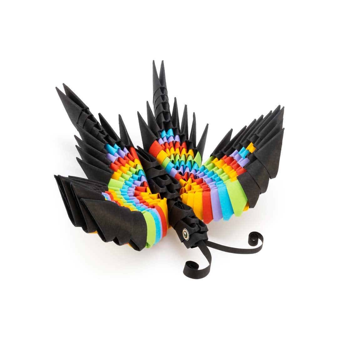 Colorful Origami Swan Sculpture Wallpaper