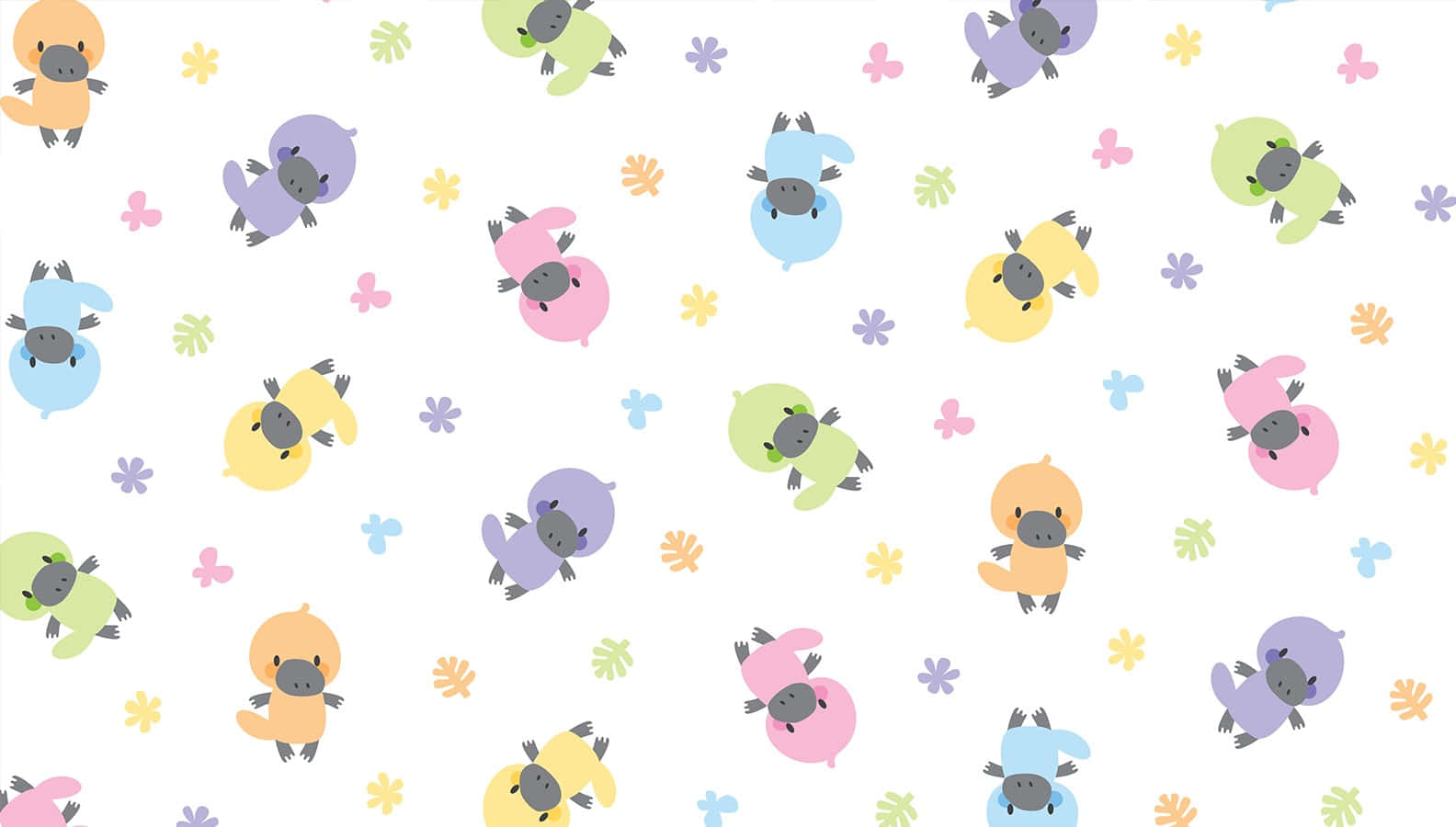 Colorful_ Platypus_ Pattern_ Background Wallpaper