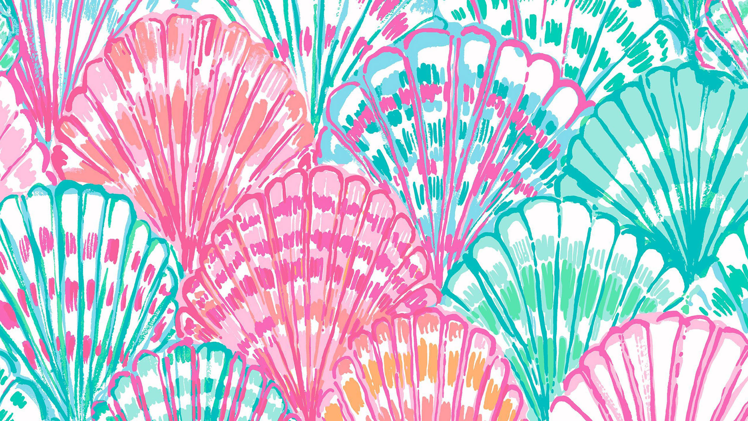 Colorful Preppy Pfp Shell Design Wallpaper