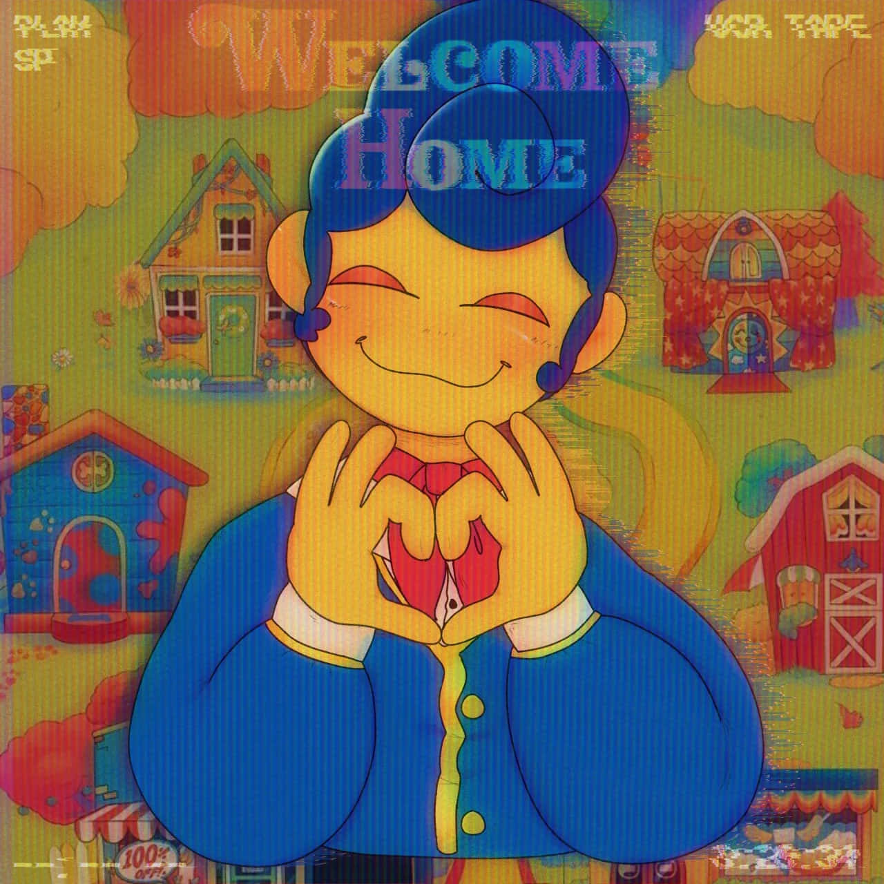 Colorful Puppet Character Welcome Home Wallpaper