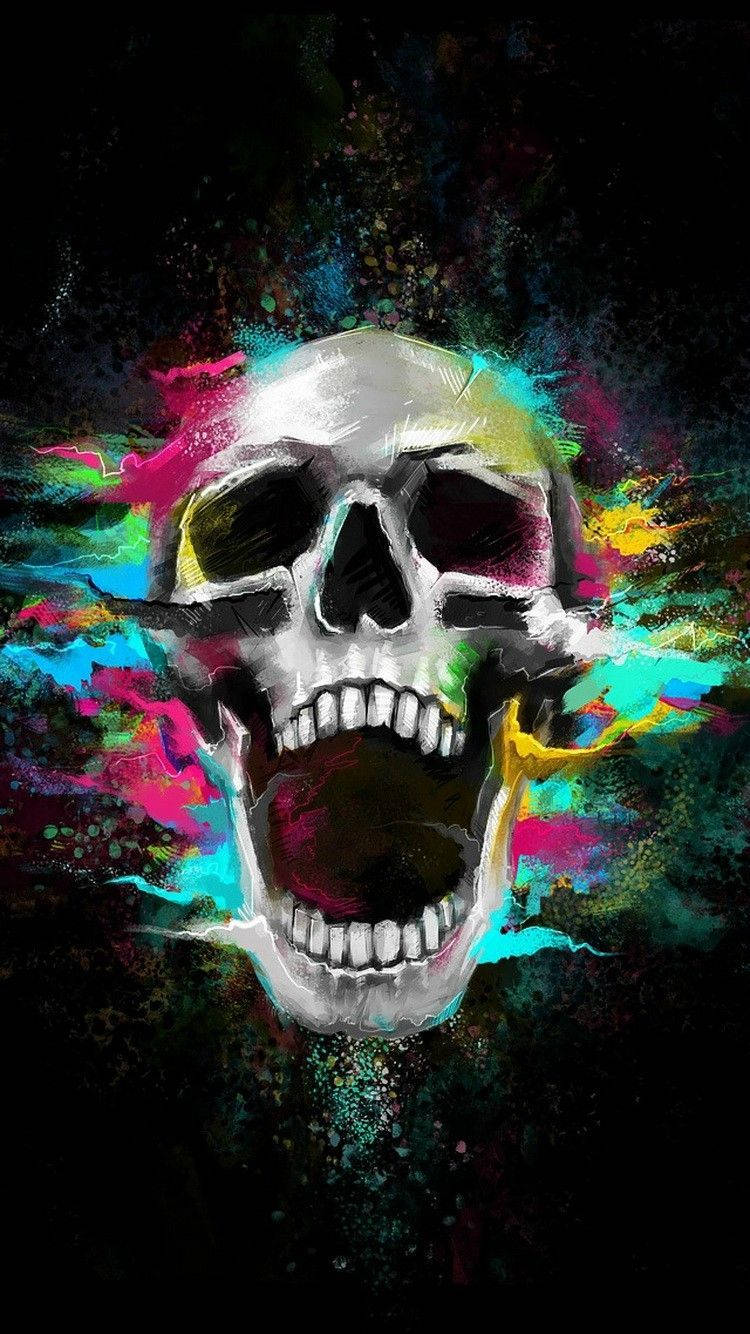 Colorful Skull Art – Make A Cool Statement. Wallpaper