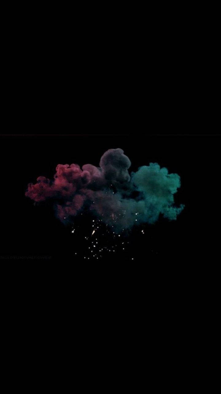 Colorful Smoke Cute Dark Girly Wallpaper