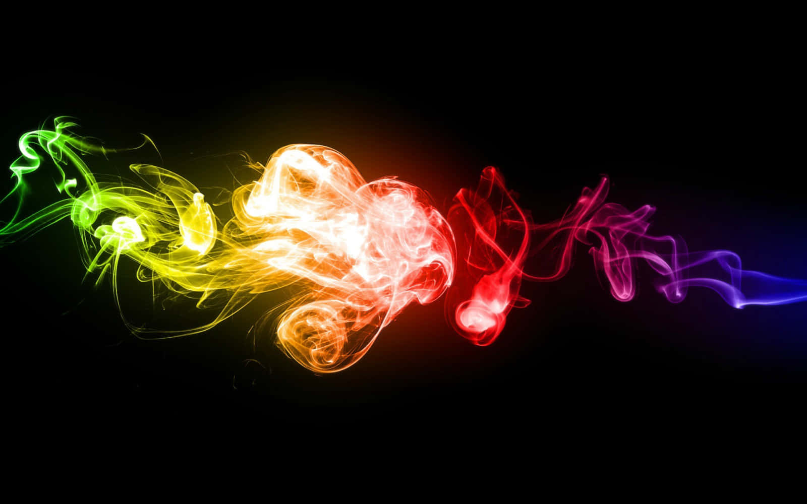 Colorful Smoke Unleashes Vibrant Tones Wallpaper