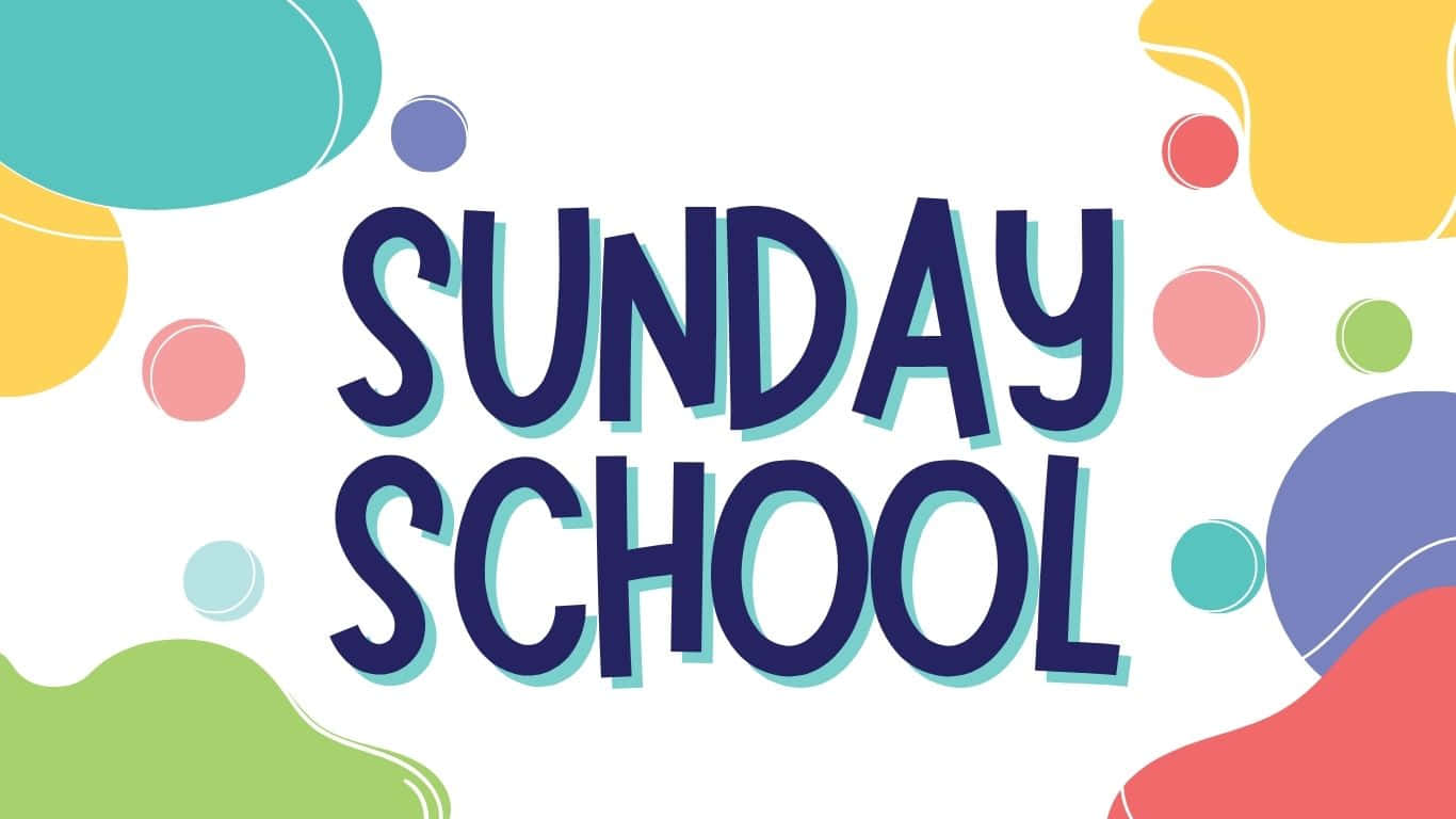 Colorful Sunday School Banner Wallpaper