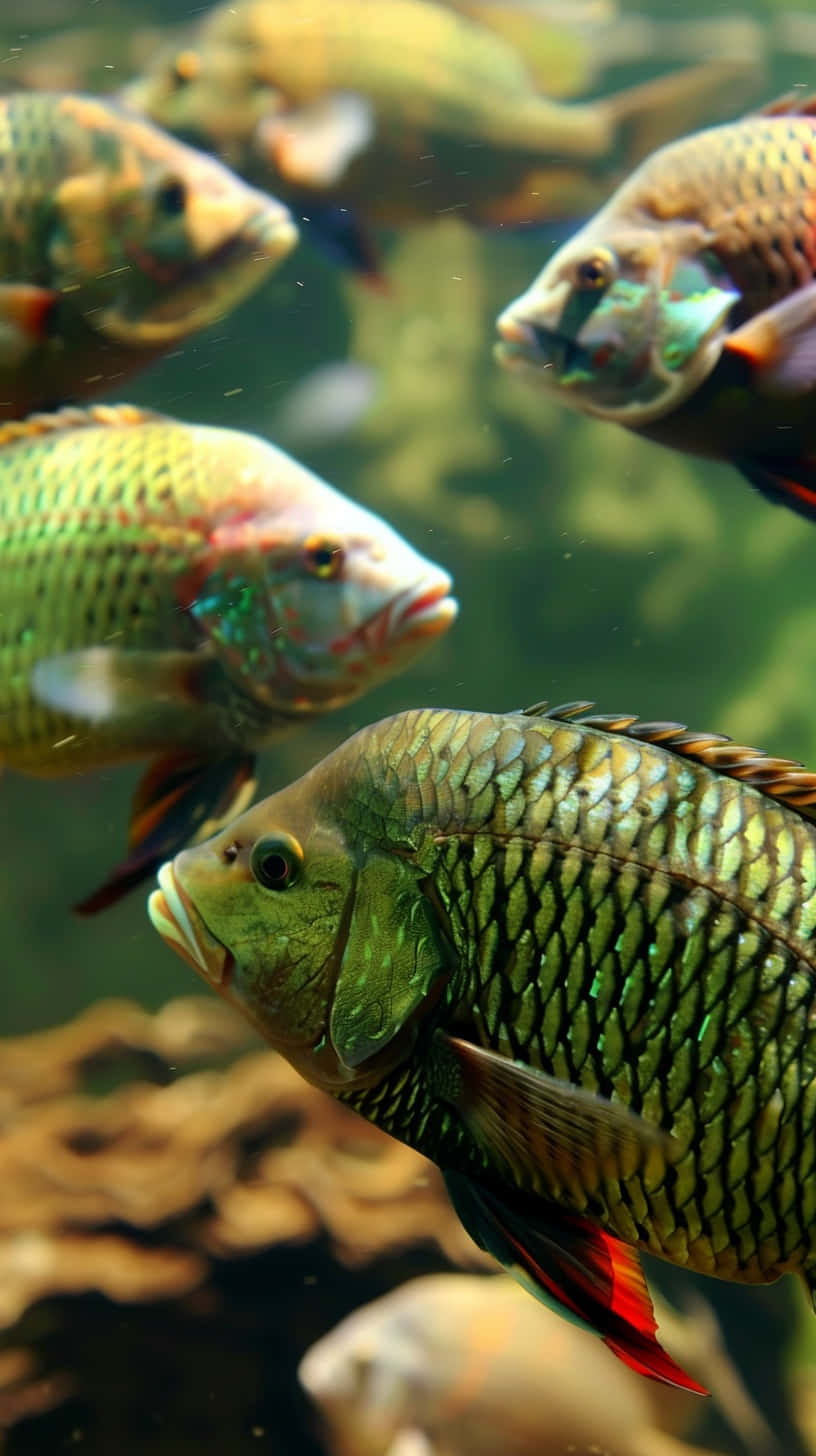 Colorful_ Tilapia_ School_ Underwater.jpg Wallpaper