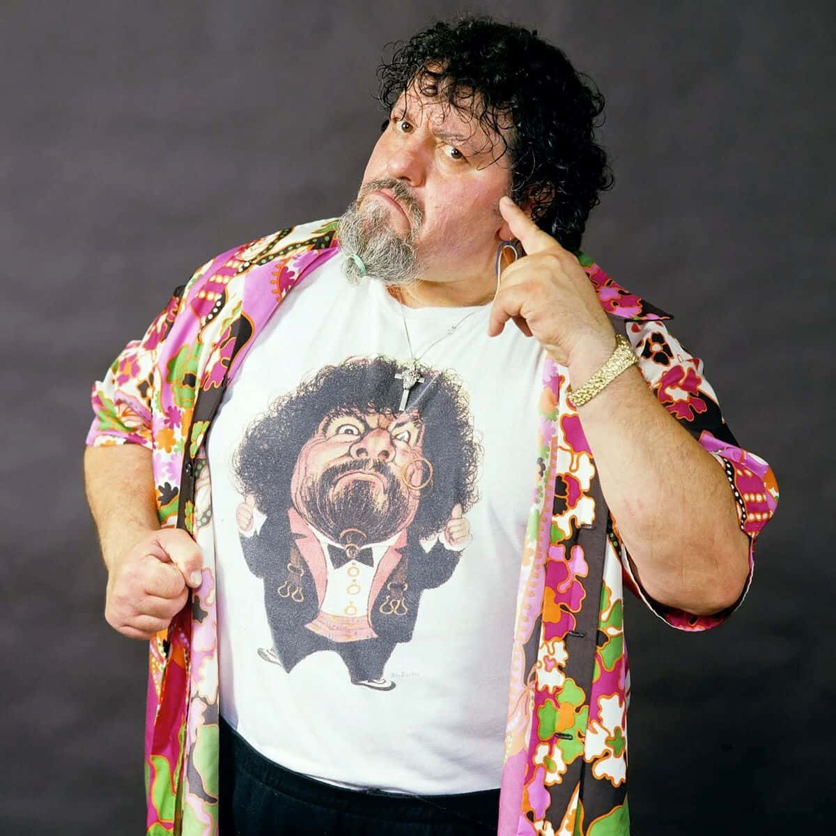 Colorful_ Wrestler_ Lou_ Albano_ Portrait Wallpaper