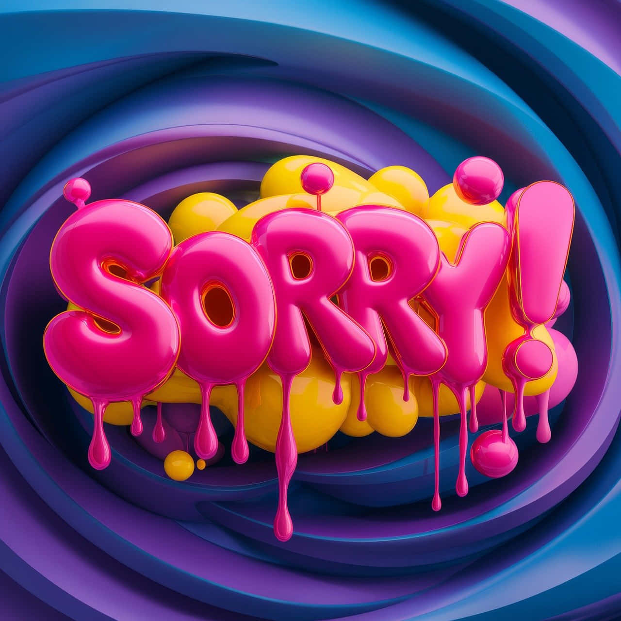 Colorful3 D Sorry Apology Artwork Wallpaper