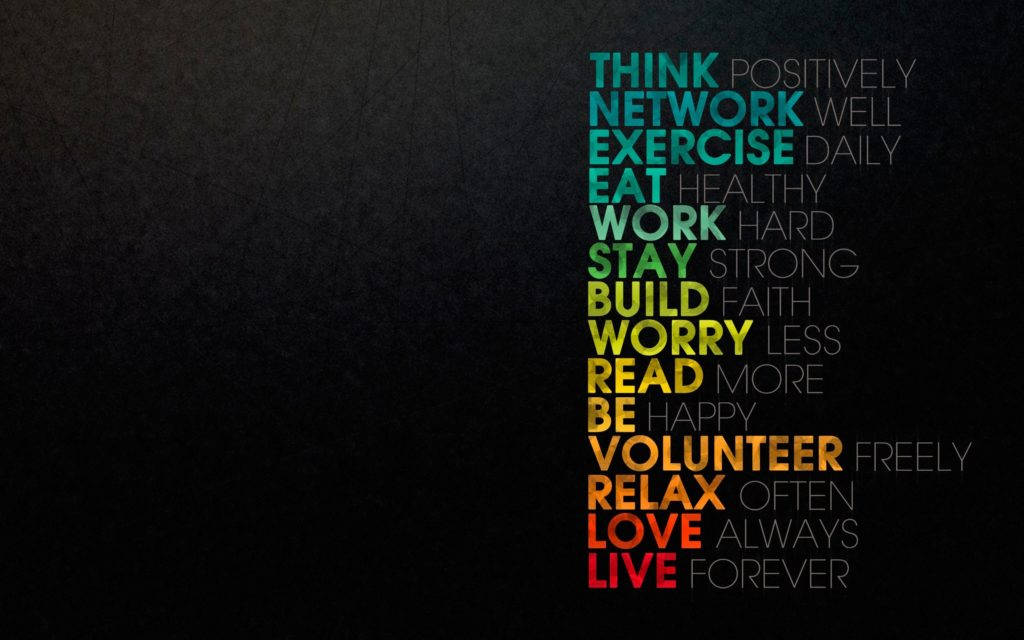 Colourful Words Inspirational Desktop Wallpaper