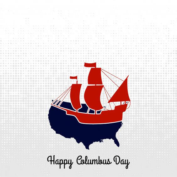 Columbus Day Red Boat America Wallpaper