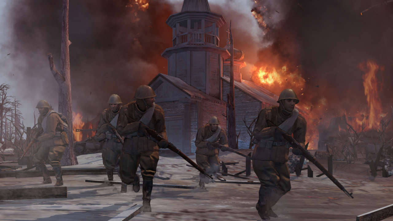 Company Of Heroes 2 Burning Church Wallpaper